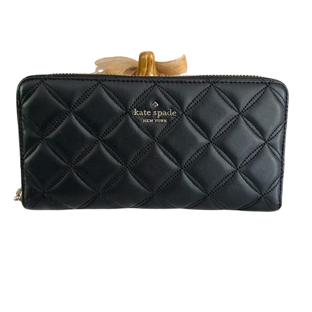 Kate Spade Black Quilted Leather Wallet